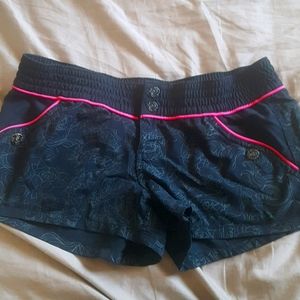 Black and pink fox swim shorts size small